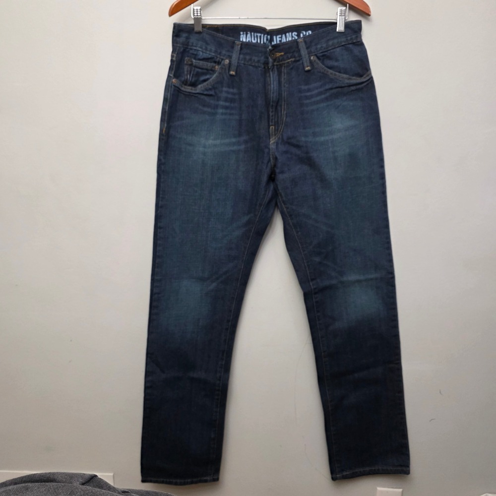 Nautica Jeans Co Classic Fit Men Dark‎ Wash Denim Jeans 33x34